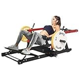GMWD Hip Thrust Machine, 800LBS Plate-Loaded Glute Bridge Machine with Weight Holder, Heavy Duty Butt Exercise Equipment for Glute Muscles Building and Butt Shaping, Adjustable Footboard, Red