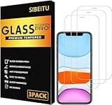 SIBEITU Screen Protector for iPhone 11/XR, 6.1 Inch 9H Hardness Tempered Glass-3 Pack