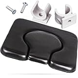 Bedside Commode Padded Seat Cushion, Bedside Commode Cushion 16" x 16" PU Commode Chair Hole Cover Universal Fit Bedside Toilet Seat, Adult Portable Commode Chai Cushion Replacement for Seniors,Eldely