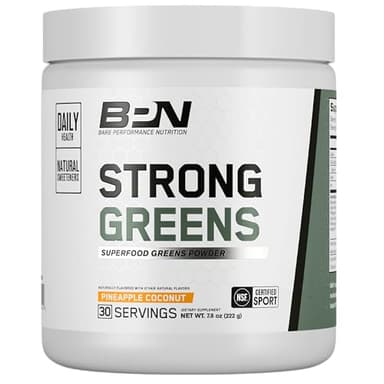 BARE PERFORMANCE NUTRITION, BPN Strong Greens Superfood Powder, Improved Digestion, Increased Energy, Immune System Support, Pineapple Coconut