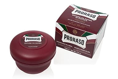 Proraso Shaving Soap - Sandalwood Oil & Shea Butter - Moisturizing & Nourishing Shave Soap in a Bowl for Coarse or Hard Beards - Premium Italian Shaving for Men - 5.2oz