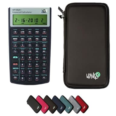 HP 10B II Plus/Hewlett Packard 10BII+ Financial Scientific Calculator + WYNGS Protective Case Black