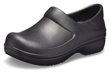 Crocs Women's Neria Pro II Clogs, Slip Resistant Work Shoes, Black, 10