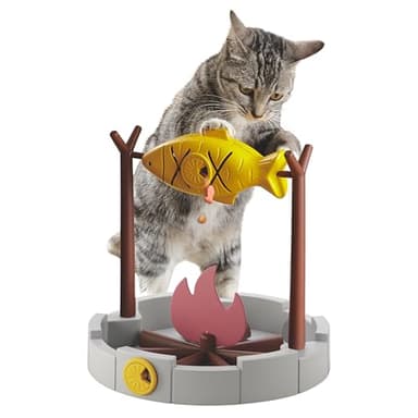 PetPals Cat Slow Feeder, Treat Dispenser - Interactive Cat Puzzle Toy for Small Pets & Kittens, Mental Stimulation Pet Food Feeding Toy, Dry Food Dispensing Cat Toy
