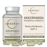 Akkermansia Probiotic for Healthy Weight | Naturally Increases GLP-1 | 60 Day Supply | Contains Bacillus Coagulans, Vitamins B2, D3 & Chromium | SIBO Friendly, Vegan & Gluten Free