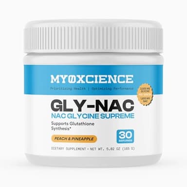 MYOXCIENCE NAC Glycine Supreme | N-Acetyl-L-Cysteine, Glycine, and Taurine Combination (Natural Peach and Pineapple Flavor) (30 Servings)