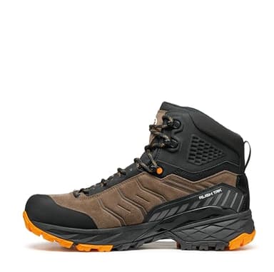 SCARPA Men's Rush TRK GTX Waterproof Gore-Tex Lightweight Hiking Boots - Brown/Orange - 10.5 Men/11.5 Women