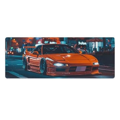 FeoYoed Large Mouse Pad JDM Cars NSX Night Driving Desk Mat Computer Accessories Gaming Office Organizers Supplies Decor Essentials Keyboard Pads for Desk Rubber 30x80cm