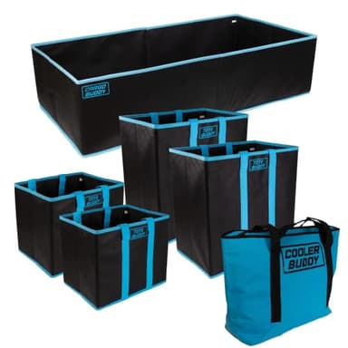 Cargo Buddy Combo Pack - SUV Trunk Storage and Organizer, 4 Tote Buddies, and 1 Cooler Buddy (Mid Size Combo Pack)