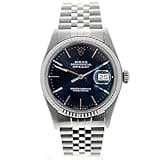 Rolex Men's Datejust 16014 Jubilee Band Blue Stick Dial 18k Gold Fluted Bezel (Certified Preowned)
