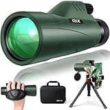 12x56 High Power Monocular Telescope with Smartphone Adapter Tripod Travel Bag, Larger Vision Monoculars for Adults with BAK4 Prism & FMC Lens, Suitable for Bird Watching Hunting Hiking Camping