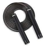 FEECCO 1/2 lb Weighted Jump Rope for Boxing, Cardio, Crossfit Workout, 8~11ft Range Adjustable Length Steel Ropes with Ball Bearings and Metal Handles, Suitable for Men and Women