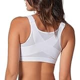 Leonisa Women's Posture Corrector Wireless Back Support Bra, White, 36B