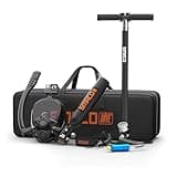 SMACO Mini Scuba Tank with Pump 0.5L - Portable Diving Tank Up to 10 Minute Air Supply, Full Face Mask & Hand Pump for Snorkeling/Emergency Use (30ft Depth) - Corrosion-Resistant Pony Bottle