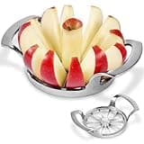 LIVSGNISTA Upgraded Apple Slicer and Corer,12-Blade Sharp Stainless Steel Fruit Cutter-Frosted Handle Comfortable to Use,Apple Core Remover Tool