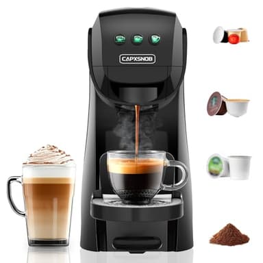 Warriors1 Mini Coffee Maker for Keurig K Cup, Espresso Machine for Nespresso Original, Dolce Gusto Pods, Ground Coffee, 20 Bar Coffee Machine fits kitchens, apartments, dorms, RVs, 28 oz Reservoir