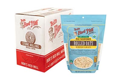Bob's Red Mill Organic Old Fashioned Rolled Oats, 16oz (Pack of 4) - Non GMO, Whole Grain, Vegan, Kosher