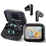 Wireless Earbuds Bluetooth 5.4 ANC ENC Ear Buds with Touch Screen LED Case, Call Noise Cancelling Dual Mic, In-Ear Earphones for Android iOS Phone Tablet Laptop, 7 EQ Long Playtime Deep Bass (Black)
