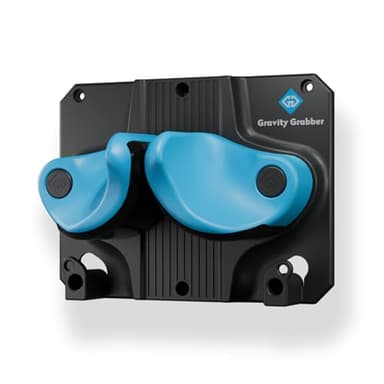 Gravity Grabber, The OG - Ski & Snowboard Wall Mount, Indoor Garage & Home Storage Organizer, Damage-Free Grip, Holds Skis/Boards/Poles/More, Space-Saving Premium Gear Rack, (Cyan 1-Pack)