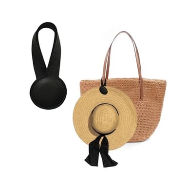 Travel Clip for Bags, Strong Leather Holder with Secure Closure, Lightweight Hook for Purses, Backpacks, Tote Bags, Luggage, Beach Accessories, and Vacation Essentials (1-Pack) ﻿