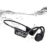 Atopskins Underwater Waterproof Headphones for Swimming, lPX8 Swimming Waterproof Bluetooth 5.4 Bone Conduction Sport Underwater Headphones with 32 GB MP3 Open Ear Earphones (Dark)