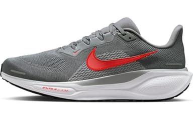 Nike Men's Pegasus 41 Cool Grey/Bright Crimson/Wolf Grey 12 Wide