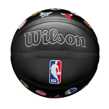 WILSON NBA All Team Premiere Basketball - Black/Multicolored, Size 7-29.5"