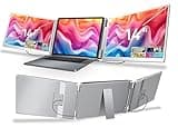 WEU Laptop Screen Extender, 14" 1200P FHD Triple Monitor for Laptop Extension- 205° Rotate Portable Dual Monitor Screen for 12-16.5" Laptops Type-C/HDMI/USB-A Plug & Play for Wins/Mac/Chro