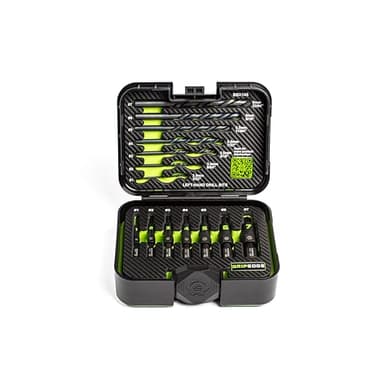 GRIPEDGE Tools | 14PC G-FORS Extractor Set | Sizes #1 - #7 | Left Hand Drill Bits Included | Removes Broken Studs, Stripped Bolts/Screws | Includes Premium Plastic Case with Foam Insert |