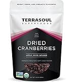 Terrasoul Superfoods Organic Dried Cranberries, 16 Oz - Apple Juice Sweetened