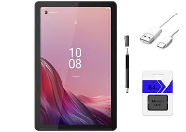 Lenovo Tab M9 9" HD (1340 x 800) Tablet, MediaTek Helio G80, 3GB RAM, 32GB eMMC + 64GB Memory Card, Android 12, Arctic Grey with HEXAccessories