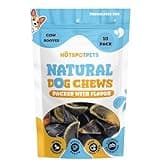 Full-Size Cow Hooves for Dogs | (10 Pack) All-Natural Long Lasting Dog Chews | Made from Grass Fed Cattle | Tasty Treat for Oral Hygiene | Fantastic Alternative for Rawhide and Bully Sticks