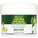 Ebanel Menthol Arnica Gel Pain Relief Cream with Hemp Oil, Emu Oil, MSM, Camphor, Vitamin B6, Boswellia, Bruise Cream Muscle Rub for Arthritis, Strains, Sprains, Joint Pain