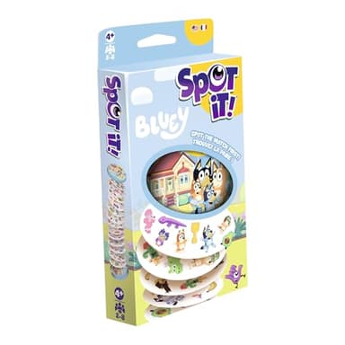 Asmodee Spot It! Bluey Card Game - Fast-Paced Matching Game Featuring Bluey & Friends, Fun for Family, Kids & Adults, Ages 4+, 2-8 Players, 15 Minute Playtime