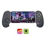abxylute S9 Full-Size Gaming Phone Controller for iPhone 15/16, iPad 6/7 and Android Phone Tablet, Bluetooth and Type-C Mobile Gamepad with App, for Roblox, Genshin Impact, Call of Duty, Hall Joystick &Trigger, Handheld-Quality Black