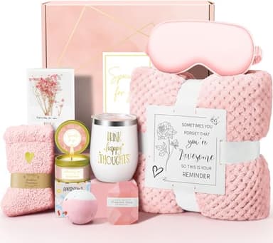 Mothers Day Gifts for Mom Wife Grandma Daughter Friends Sister, Happy Birthday Gifts for Women Mom Her Friend Sister Wife Grandma, Self Care Gift Get Well Relaxing Spa Gift Basket Set