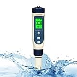Pool Salt Tester & pH Meter - Digital Salt Water Pool Tester 5-in-1 Salinity pH Temp EC TDS Meter for Saltwater Pool, Hot Tub, Aquarium, Hydroponics, Drinking Water, High Accuracy Digital Pool Tester