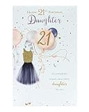 UK Greetings 21st Birthday Card for Daughter with Gold Glitter