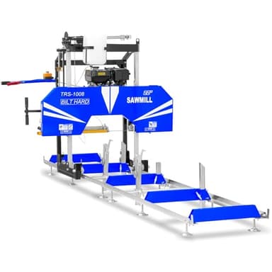 BILT HARD 22" Portable Sawmill with 270cc 9HP 4-Stroke Gas Engine, 20'' Board Width, 13' Track Length, Cuts Logs Up to 22" Dia x 129" L