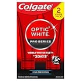 Colgate Optic White Pro Series Whitening Toothpaste with 5% Hydrogen Peroxide, Stain Prevention, 3 oz Tube, 2 Pack
