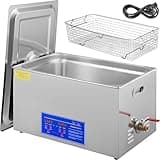 VEVOR 22L Ultrasonic Industrial Cleaner with Digital Timer&Heater 40kHz Professional Ultrasonic Cleaning Machine with Excellent Cleaning Effect for Wrench Tools Industrial Parts Mental Apparatus