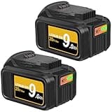 FEOTDN 2-Pack 9.0Ah Lithium-ion Cordless Tool Battery Packs Replacement for DeWalt 20V Max Battery Compatible with Dewalt 20V Battery Tools