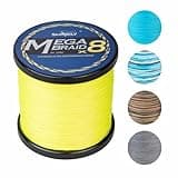 Samdely Braided Fishing Line, 8 Strands, Abrasion Resistant, No Stretch, Colored for Visibility, Saltwater/Freshwater (X8 High Vis Yellow, 80LB (500 Yards))