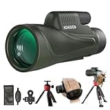 12x56 HD Monocular Telescope High Powered for Adults with Smartphone Adapter, High Powered Monocular Scope with Clear Low Light Vision for Star Watching, Bird Watching, Hiking, Concert