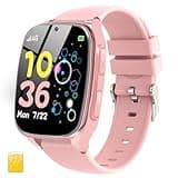 Xipax 4G Kids Smart Watch - Kids Smartwatch Phone with SIM Card for Aged 4-12 Camera Music Games Audiobooks Learn Card Calculator Alarm Cell Phone Watch Gift for Boys and Girls(Pink)