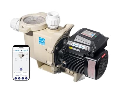LINGXIAO 3HP Variable Speed Pool Pump - Energy Star Certified Smart Inground Pool Pump, 208-230V Self-Priming Pump Motor, 10800 GPH High Flow, Waterfall Pool Pumps with Filter Basket & 2-Inch Fittings