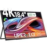UPERFECT Portable Monitor 18.4-inch 4K 60HZ 10 Bit w/VESA & Stand 180° Adjustable Ultra-Slim & Lightweight Frameless FHD FreeSync IPS HDR Gaming Display, Travel Second Monitor for Laptop