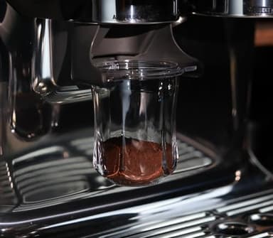 54mm Dosing Cup Clear Compatible with Breville 54mm Portafilters - with grinder activating tab - Transparent to visualize the coffee grind quality