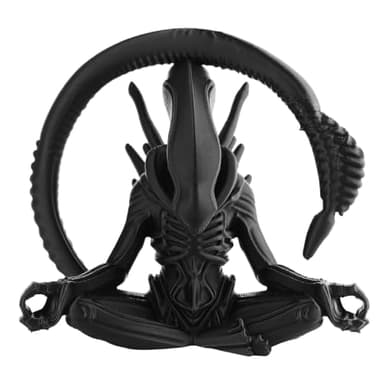 CARTLZ 3D Printed Alien Creature Desk Statue, Cool Sci-Fi Decor for Home Office, Detailed Collectible Model & Unique Gift (Black)