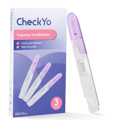 [3 Pack] CheckYo Pregnancy Tests for Early Detection: Accurate Pregnancy Test Midstream Early Home Detection HCG Test Pregnancy Kit